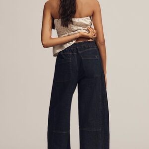 The Izzie Relaxed Pull-On Barrel Jeans by Pilcro - Small Petite